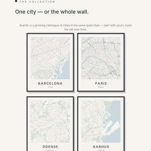 Barcelona map wall art — Listing image 07 — gallerywall