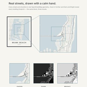 Miami Beach map wall art — Listing image 04 — detail
