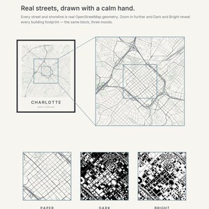 Charlotte map wall art — Listing image 04 — detail