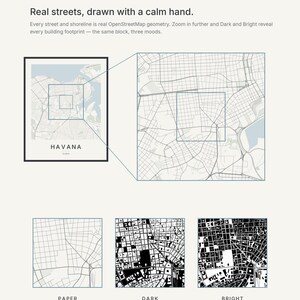 Havana map wall art — Listing image 07 — gallerywall