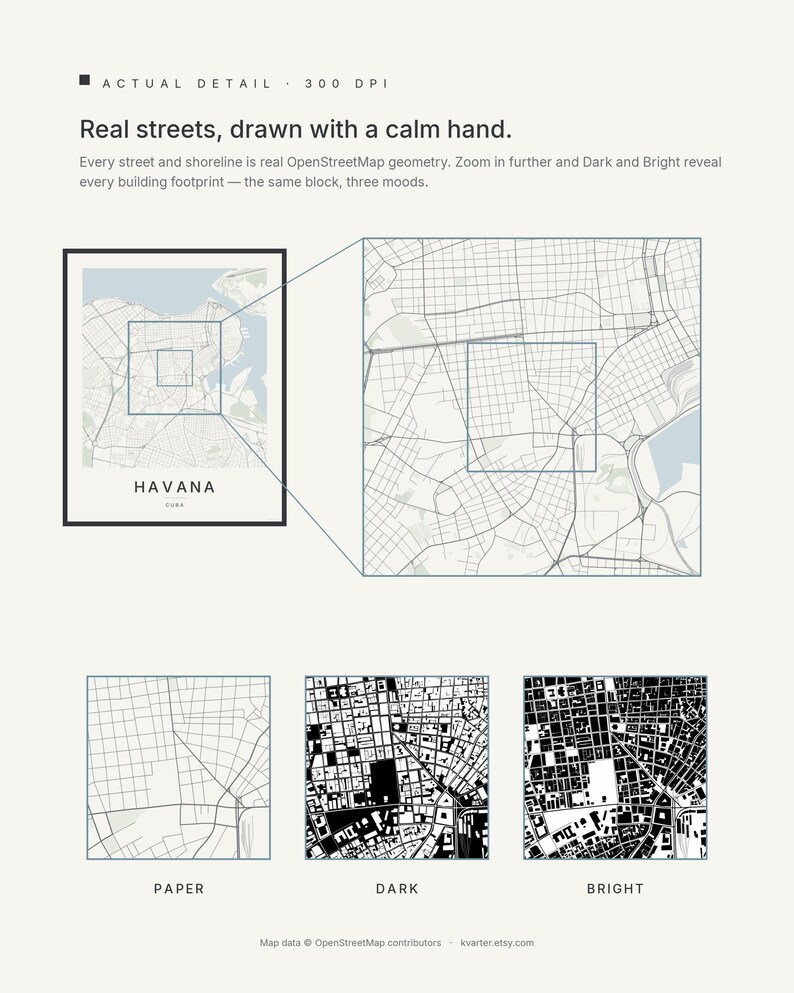 Havana map wall art — Listing image 07 — gallerywall