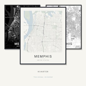 Memphis map wall art — Listing image 01 — hero