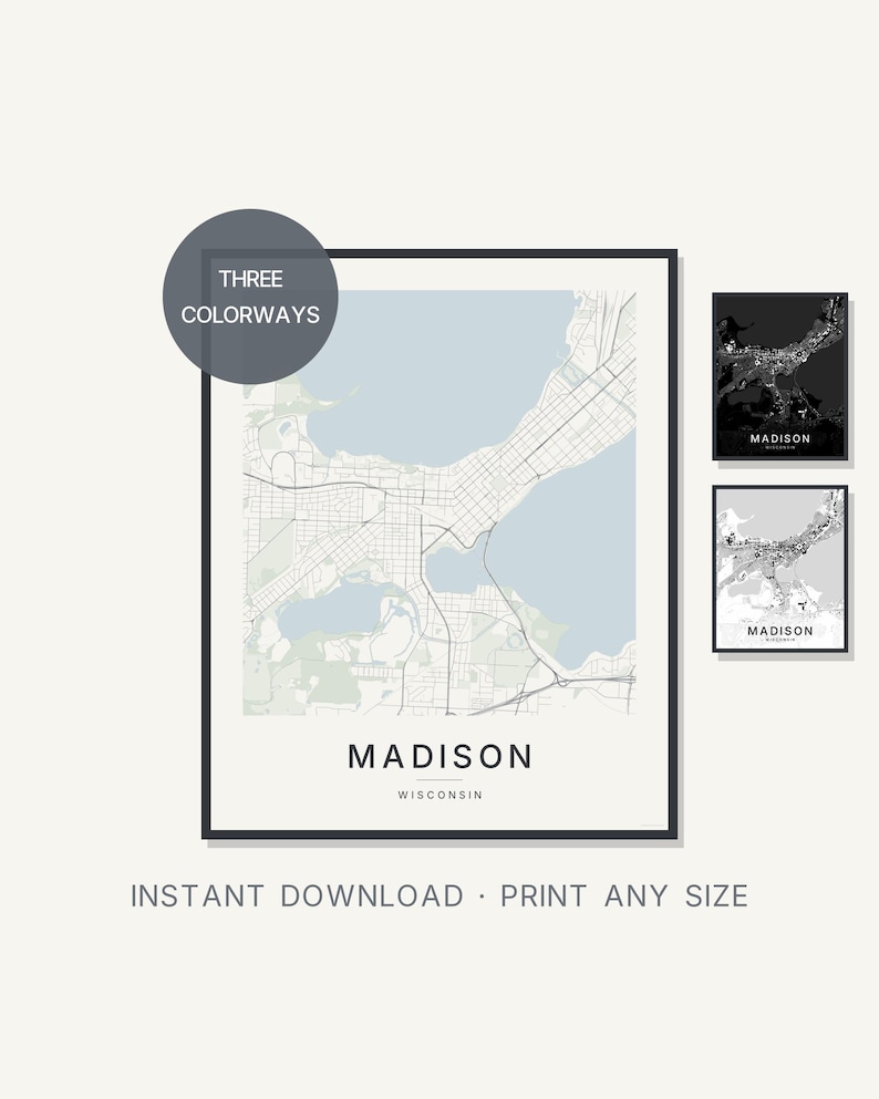 Madison map wall art — Listing image 01 — hero