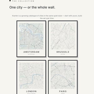 Amsterdam map wall art — Listing image 07 — gallerywall