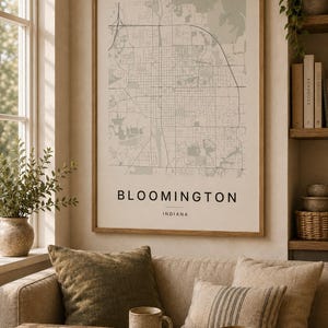 Bloomington map wall art — Listing image 07 — gallerywall