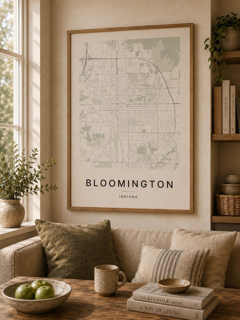 Bloomington map wall art — Listing image 07 — gallerywall