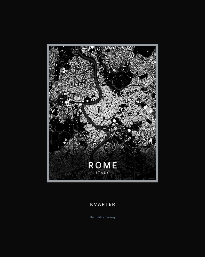 Rome map wall art — Listing image 08 — hero dark