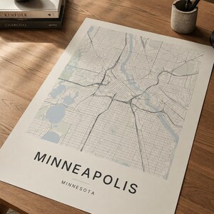 Minneapolis map wall art — Listing image 05 — whatyouget