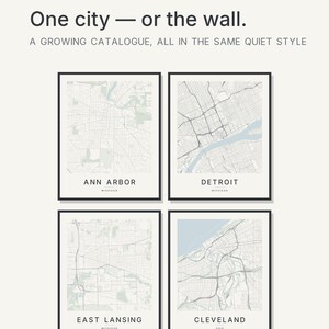 Ann Arbor map wall art — Listing image 03 — flat