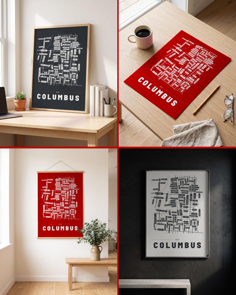 Columbus map wall art — Listing image 02 — rooms