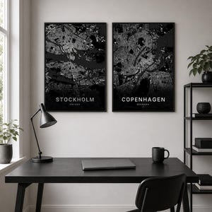 Stockholm Map Print, Stockholm Poster, Scandinavian Wall Art, Minimalist City Map, Sweden Printable, Digital Download, Housewarming Gift image 3