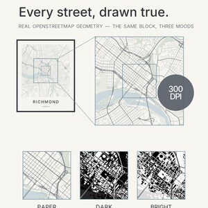 Richmond map wall art — Listing image 05 — whatyouget
