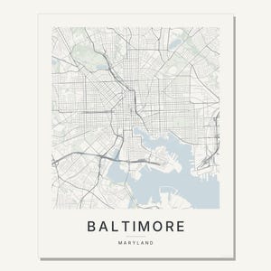 Baltimore map wall art — Listing image 03 — flat