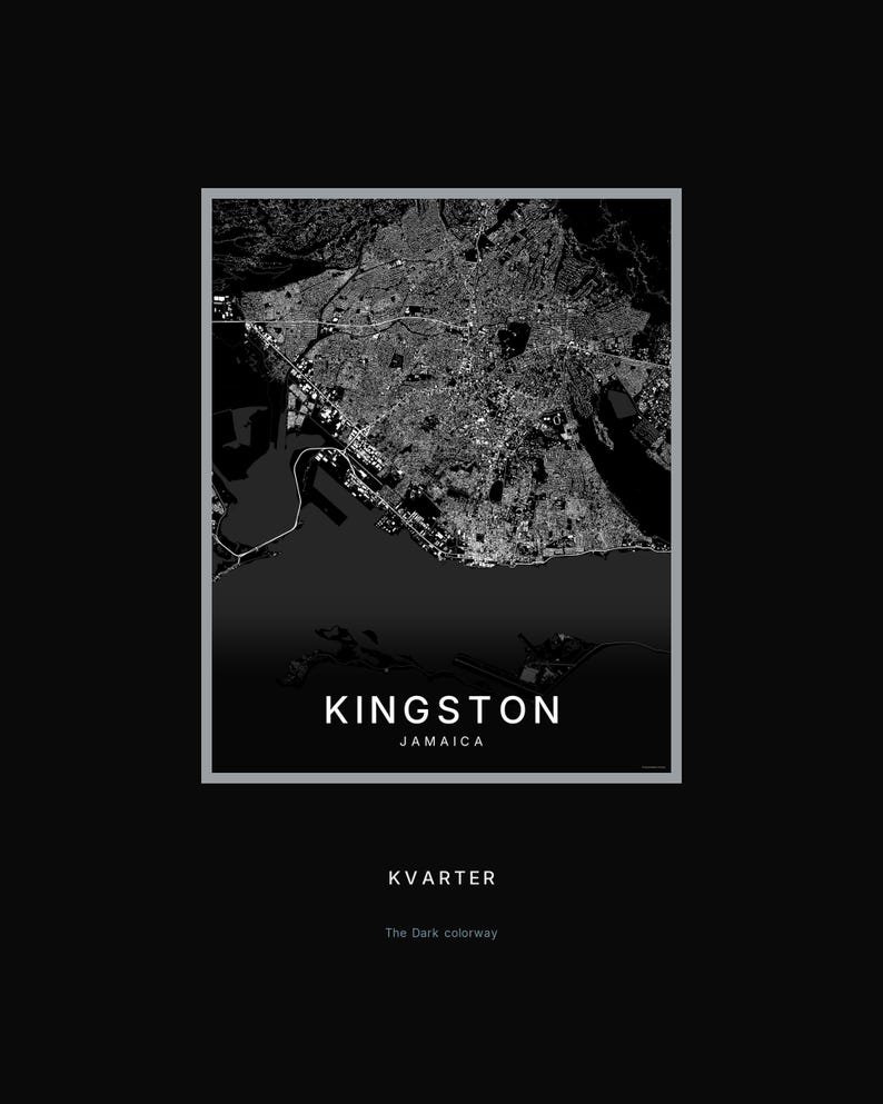 Kingston map wall art — Listing image 08 — hero dark