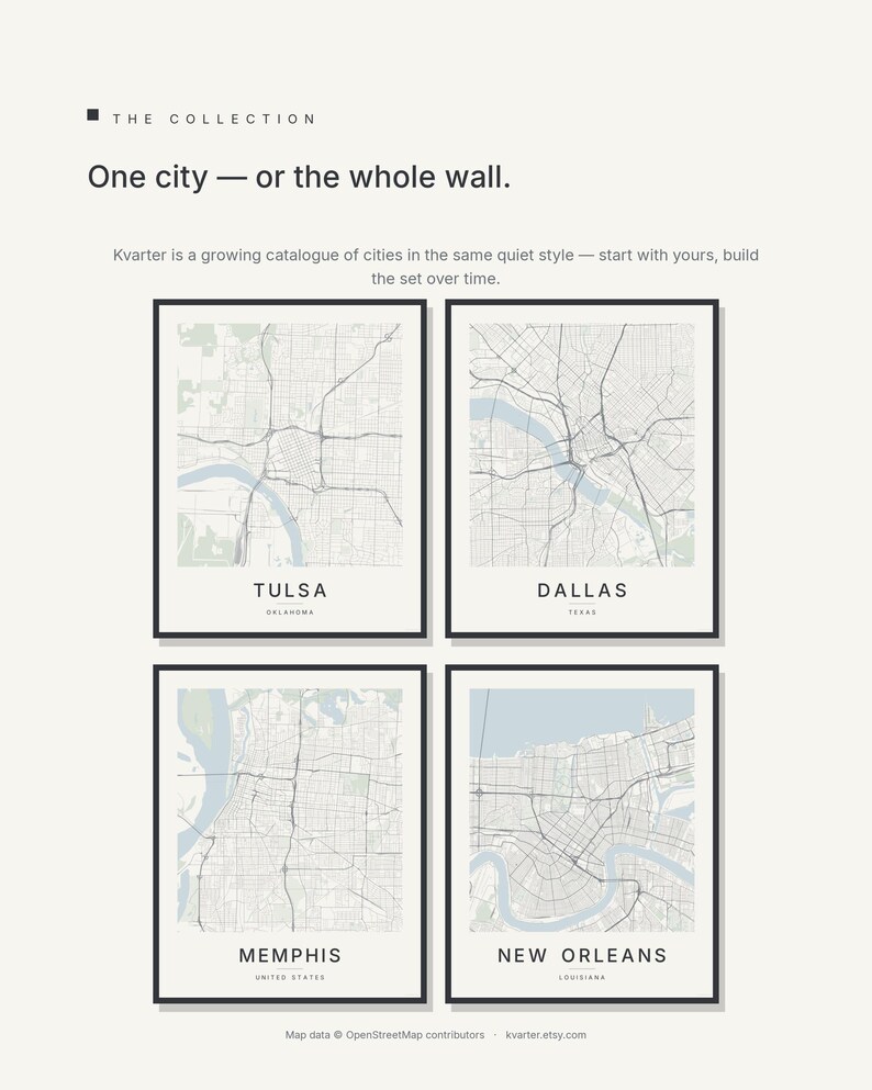 Tulsa map wall art — Listing image 07 — gallerywall