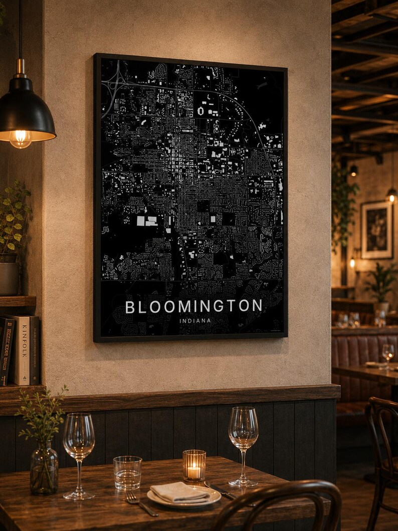 Bloomington map wall art — Listing image 05 — whatyouget