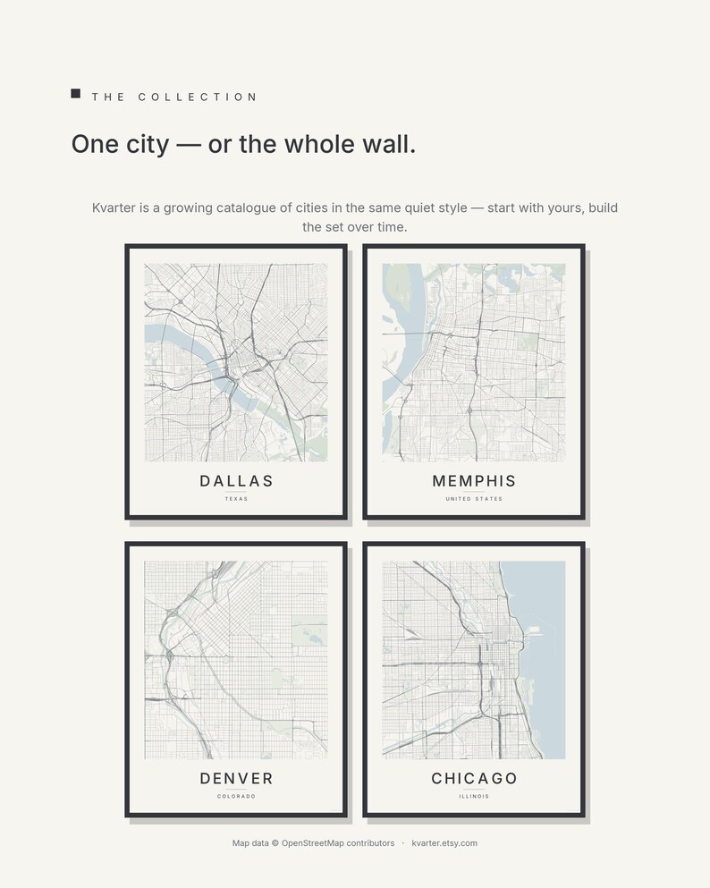Dallas map wall art — Listing image 07 — gallerywall