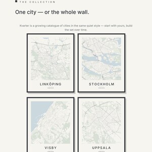 Carte de Linköping à imprimer, affiche de la ville, décoration murale à imprimer, carte minimaliste de la ville, téléchargement numérique, décoration scandinave, cadeau de pendaison de crémaillère image 7