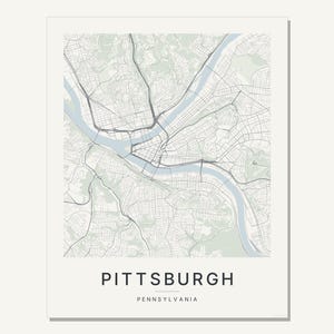 Pittsburgh map wall art — Listing image 03 — flat