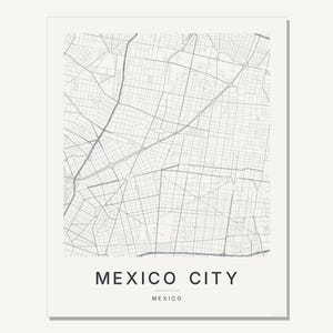 Mexico City map wall art — Listing image 04 — detail