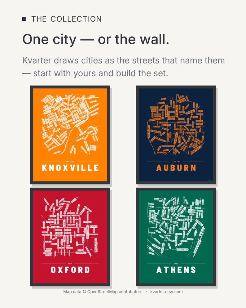 Knoxville map wall art — Listing image 09 — theline