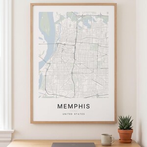 Memphis map wall art — The poster in a room (AI-generated)
