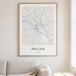 Dallas map wall art — The poster in a room (AI-generated)