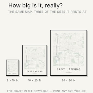East Lansing map wall art — Listing image 08 — hero dark