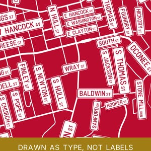 Athens map wall art — Listing image 06 — platecraft