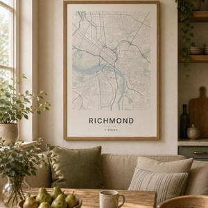Richmond map wall art — Listing image 05 — whatyouget
