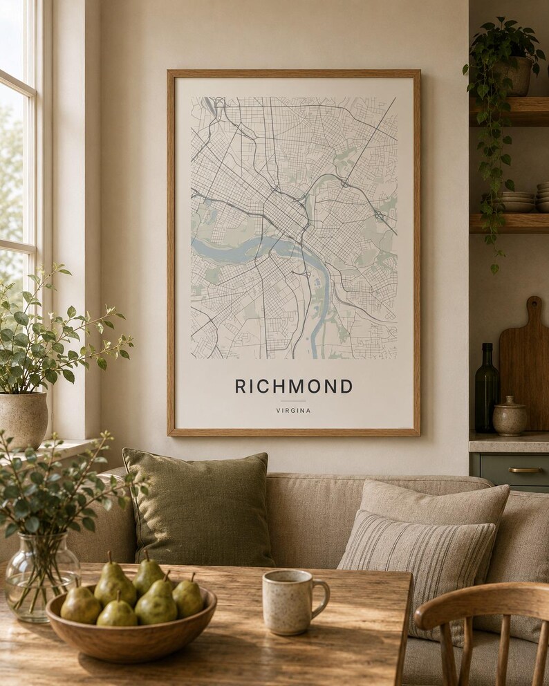 Richmond map wall art — Listing image 05 — whatyouget