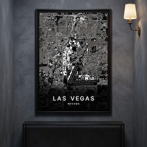 Las Vegas map wall art — The poster in a room (AI-generated)
