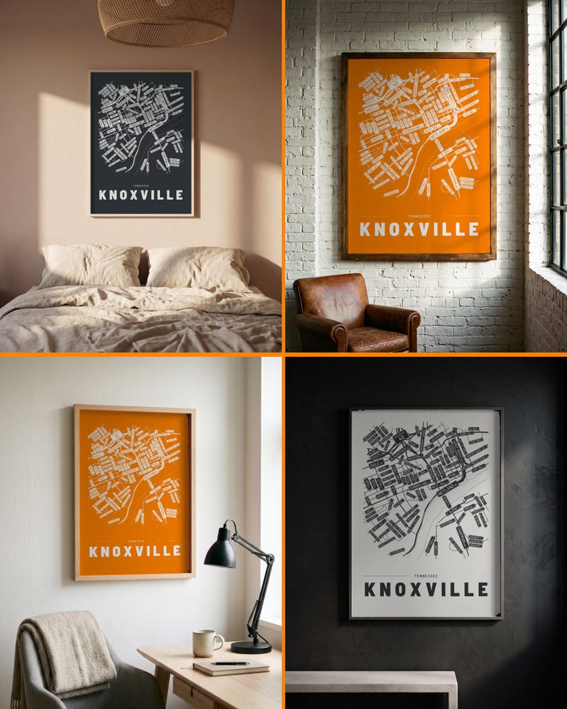 Knoxville map wall art — Listing image 02 — rooms