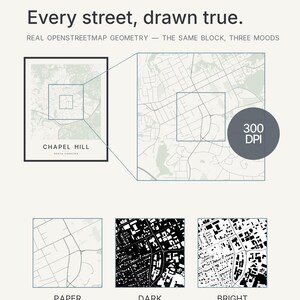 Chapel Hill map wall art — Listing image 05 — whatyouget