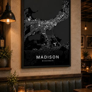 Madison map wall art — Listing image 08 — hero dark
