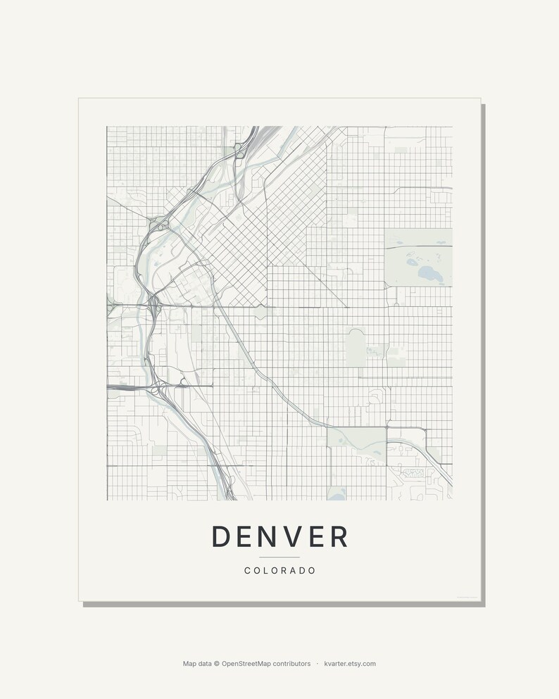 Denver map wall art — Listing image 05 — whatyouget