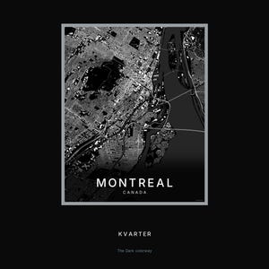 Montreal map wall art — Listing image 08 — hero dark