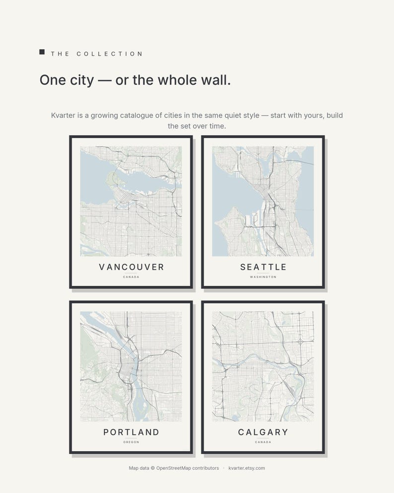 Vancouver map wall art — Listing image 07 — gallerywall
