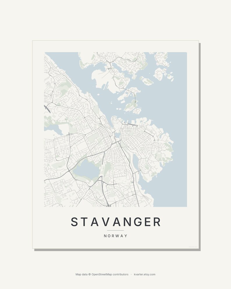 Stavanger map wall art — Listing image 03 — flat