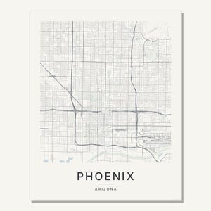 Phoenix map wall art — Listing image 03 — flat