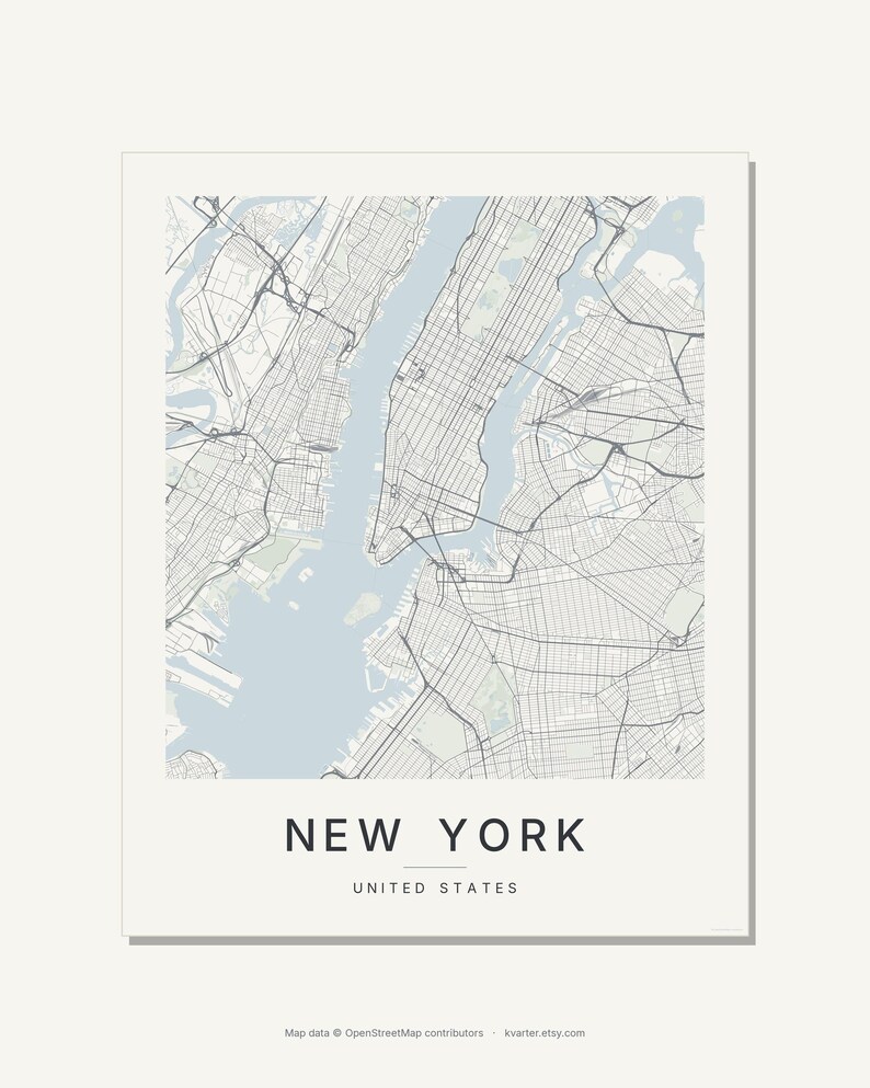 New York map wall art — Listing image 03 — flat