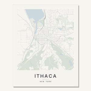 Ithaca map wall art — Listing image 03 — flat