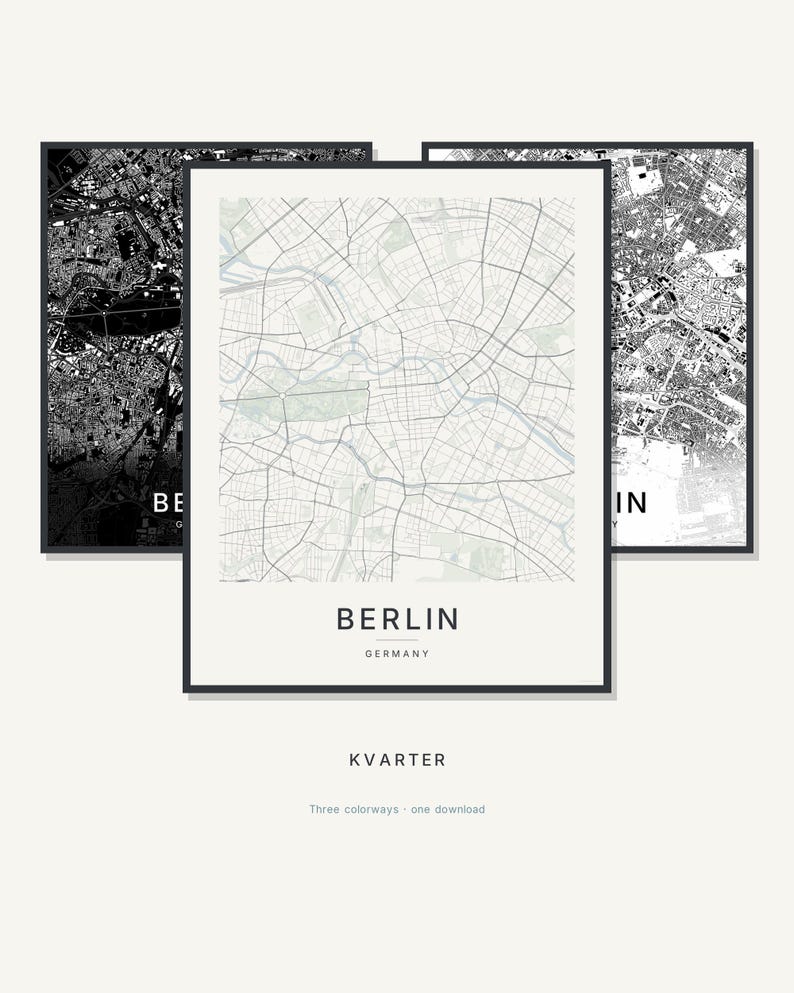 Berlin map wall art — Listing image 01 — hero