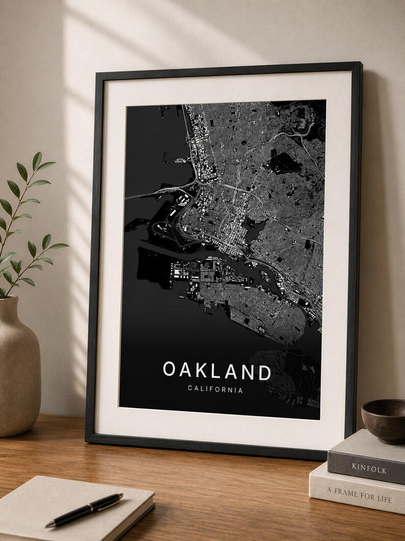 Oakland map wall art — Listing image 05 — whatyouget