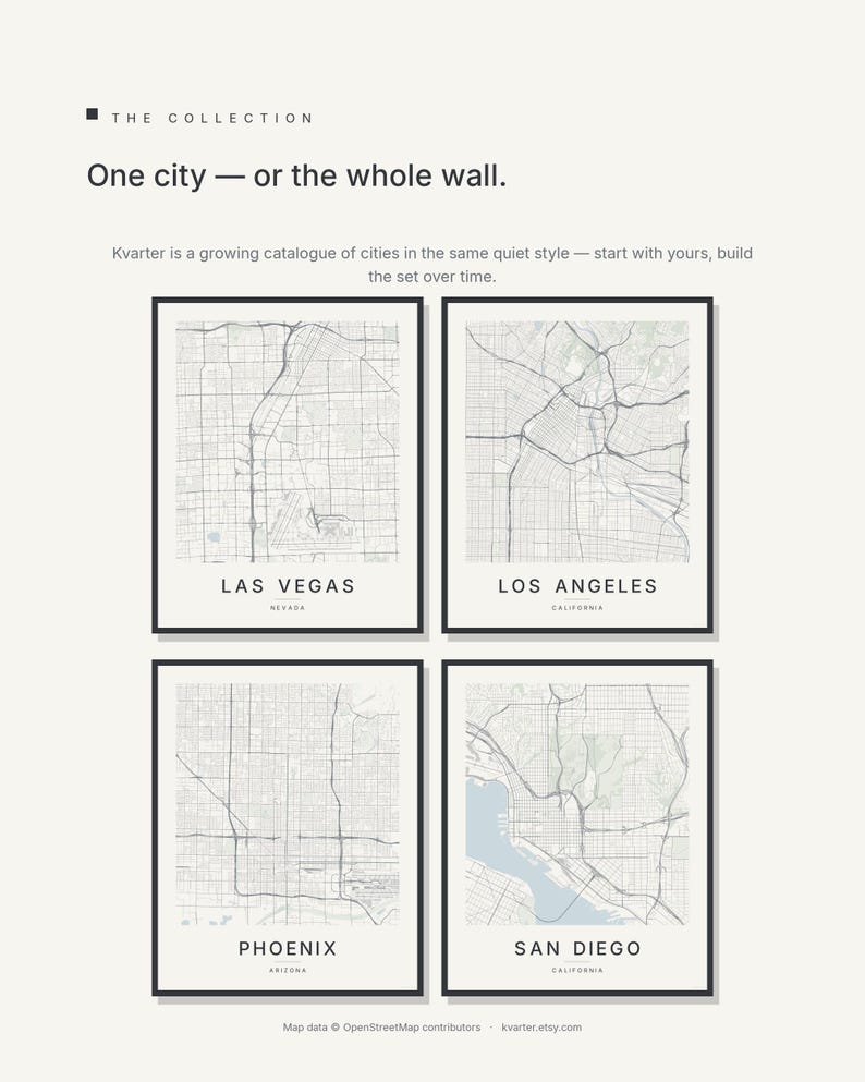 Las Vegas map wall art — Listing image 07 — gallerywall