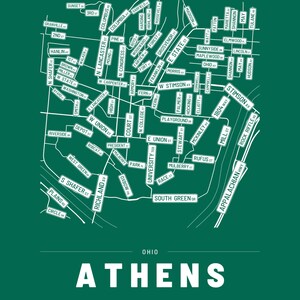 Athens map wall art — Listing image 04 — flat