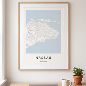 Nassau map wall art — The poster in a room (AI-generated)