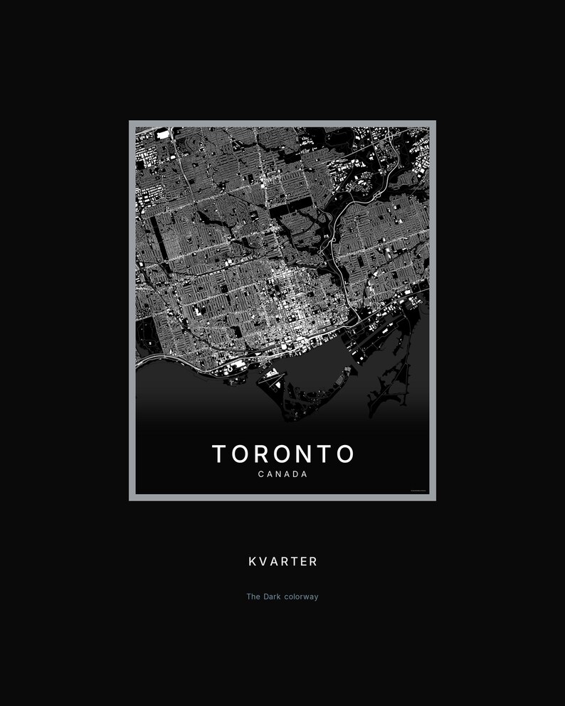 Toronto map wall art — Listing image 08 — hero dark