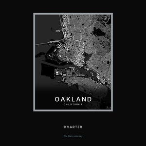 Oakland map wall art — Listing image 08 — hero dark