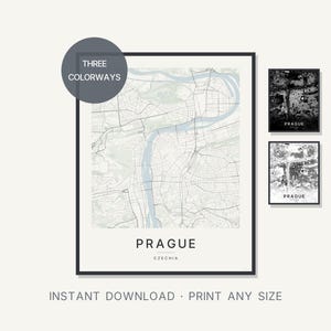 Prague map wall art — Listing image 01 — hero